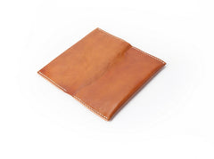 Brown Handmade Leather Mens Long Wallet Bifold Long Wallet Cellphone Wallet For Men - iwalletsmen