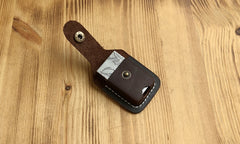 Handmade Mens Black Leather Classic S.T.Dupont Lighter Case S.T.Dupont Lighter Holder with Belt Loop - iwalletsmen
