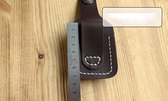 Handmade Mens Black Leather Classic S.T.Dupont Lighter Case S.T.Dupont Lighter Holder with Belt Loop - iwalletsmen
