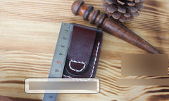 Handmade Mens Black Leather Slim Zippo Lighter Case Belt Zippo Lighter Holder with Belt Loop - iwalletsmen