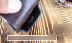 Mens Coffee Handmade Leather Classic Zippo Lighter Cases Zippo Lighter Holder with Belt Loop - iwalletsmen