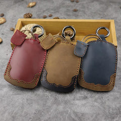 Brown Leather Draw Men and Women's Key Wallet Wine Red Key Case Car Car Key Holder For Men - iwalletsmen