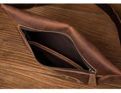 Cooll Mens Brown Leather Fanny Pack Mens Waist Bags Hip Pack Belt Bags Bumbags for Men - iwalletsmen