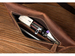 Cooll Mens Brown Leather Fanny Pack Mens Waist Bags Hip Pack Belt Bags Bumbags for Men - iwalletsmen