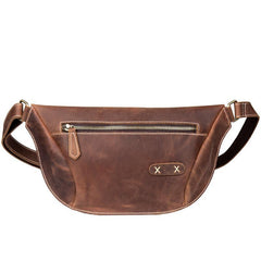 Cooll Mens Brown Leather Fanny Pack Mens Waist Bags Hip Pack Belt Bags Bumbags for Men - iwalletsmen