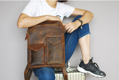 Cool Brown Leather Mens 14