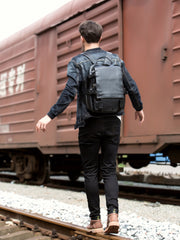 Brown Leather Mens 15 inches Cool Backpack Travel Backpack School Backpack for men - iwalletsmen