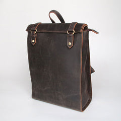 Brown Leather Mens Backpack Travel Backpacks Laptop Backpack for men - iwalletsmen
