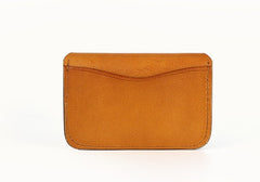 Brown Leather Mens Card Wallet Front Pocket Wallets Cool Small Change Wallet for Men - iwalletsmen