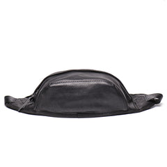 Brown MENS LEATHER 8 inches FANNY PACK Black Chest Bag BUMBAG Bag WAIST Bag For Men - iwalletsmen