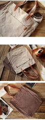 Khaki Vintage Canvas Men Womens Large Tote Bag Green Canvas Shoulder Tote Bag Shopper Tote For Men - iwalletsmen