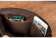 Brown Vintage Mens long Wallet Large Wristlet Wallet Cool Clutch Wallet Envelope Wallet for Men - iwalletsmen