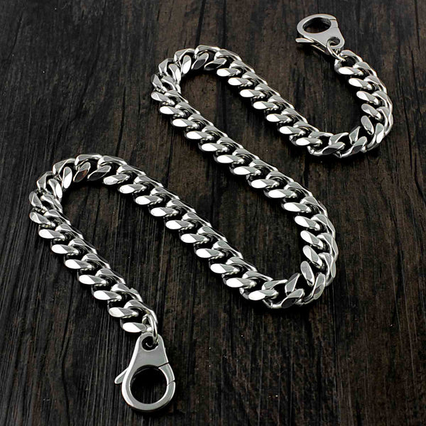 Badass Silver Mens Long Biker Wallet Chain Wallet Chain Pants Chain For Men - iwalletsmen
