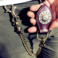 Badass Gold Skull Mens Wallet Chain Biker Wallet Chain 18‘â€?Pants Chain For Men - iwalletsmen