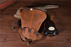 Cool Brown Leather Men's Belt Pouch Belt Bag Drop Leg Bag Waist Bag For Men - iwalletsmen