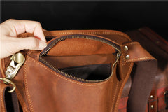 Cool Brown Leather Men's Belt Pouch Belt Bag Drop Leg Bag Waist Bag For Men - iwalletsmen