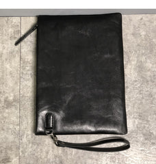 Fashion Business Black Large Leather Mens Long Wallet Wristet Wallet Clutch Wallet Hand Bag For Men - iwalletsmen