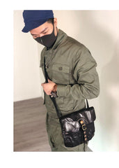 CASUAL BLACK LEATHER MEN'S 10 INCHES MIni Side Bag MESSENGER BAG BLACK POstman Bag Courier BAG FOR MEN - iwalletsmen