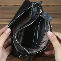 CASUAL MENS LEATHER SLIM ZIPPER CLUTCH WALLET PURSE BAG CLUTCH BAG CAR KEY CASE FOR MEN - iwalletsmen