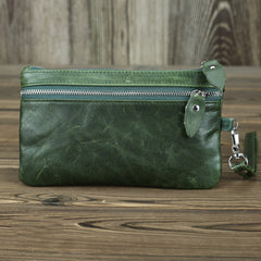 CASUAL MENS LEATHER SLIM ZIPPER CLUTCH WALLET PURSE BAG CLUTCH BAG CAR KEY CASE FOR MEN - iwalletsmen
