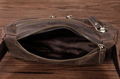 COOL Dark Brown LEATHER MENS FANNY PACK BUMBAG WAIST BAG FOR MEN - iwalletsmen