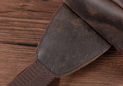 COOL Dark Brown LEATHER MENS FANNY PACK BUMBAG WAIST BAG FOR MEN - iwalletsmen