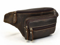 COOL LEATHER MENS FANNY PACK FOR MEN BUMBAG Vintage WAIST BAGS for Men - iwalletsmen