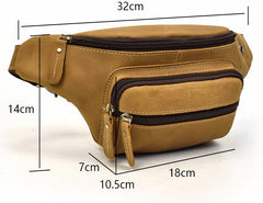 COOL LEATHER MENS FANNY PACK FOR MEN BUMBAG Vintage WAIST BAGS for Men - iwalletsmen