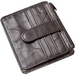 Coffee Mens Slim Card Holder Wallet Front Pocket Wallet Minimalist Card Holders For Men