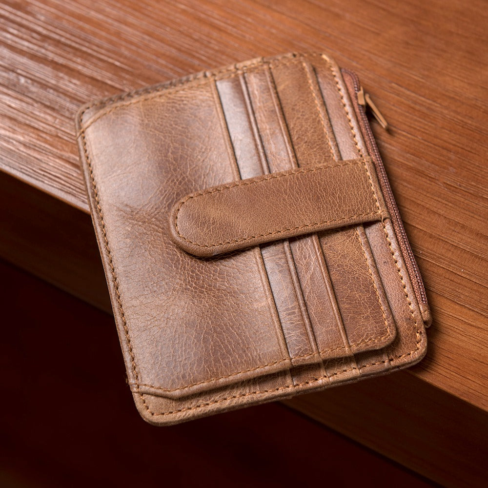 Camel Mens Slim Card Holder Wallet Front Pocket Wallet Minimalist Card Holders For Men