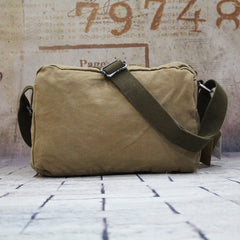 Canvas Mens Khaki Vertical Postman Bag Canvas Black Messenger Bag Courier Bags For Men - iwalletsmen