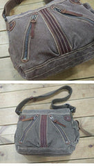 Canvas Black Mens 10 inches Small Postman Bag Messenger Bag Green Canvas Courier Bags For Men - iwalletsmen