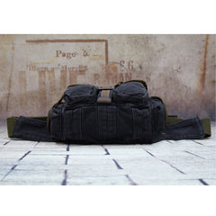 Canvas Black Mens Khaki Messenger Bags Small Postman Bag Canvas Courier Bag For Men - iwalletsmen