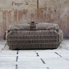 Fashion Canvas Black Mens Small Postman Bag Canvas Messenger Bags Courier Bag For Men - iwalletsmen