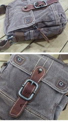 Canvas Black Mens 8 inches Small Vertical Postman Bag Canvas Messenger Bags Courier Bag For Men - iwalletsmen