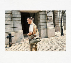 Canvas Mens 14 inches Side Bags Canvas Satchel Messenger Bags Canvas Travel Courier Bag for Men - iwalletsmen