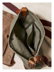 Cool Canvas Mens Womens Green Side Bag 12 inches Canvas Messenger Bags Courier Bag for Men Women - iwalletsmen