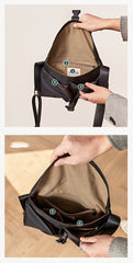 Fashion Nylon Mens Black Side Bag Courier Bag Postman Bag Nylon Messenger Bag for Men Women - iwalletsmen