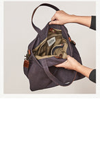 Canvas Cool Mens Tote Bag 14 inches Canvas Handbag Canvas Messenger Bag for Men Women - iwalletsmen