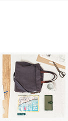 Canvas Cool Mens Tote Bag 14 inches Canvas Handbag Canvas Messenger Bag for Men Women - iwalletsmen