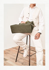 Cool Black Nylon Mens 15 inches Large Messenger Bag Briefcase Handbag Nylon Travel Green Shoulder Bag for Men - iwalletsmen