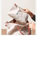 Cool Canvas Leather Mens Tote Bag 15'' Messenger Bags Handbag Canvas Tote Shoulder Bag for Men Women - iwalletsmen