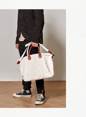 Cool Canvas Leather Mens Tote Bag 15'' Messenger Bags Handbag Canvas Tote Shoulder Bag for Men Women - iwalletsmen