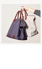 Cool Canvas Leather Mens Tote Bag 15'' Messenger Bags Handbag Canvas Tote Shoulder Bag for Men Women - iwalletsmen