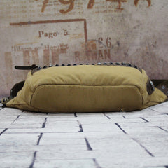 Canvas Mens Chest Bag Khaki Waist Bags Hip Bag Black Canvas Fanny Pack For Men - iwalletsmen