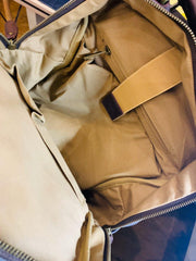 Waxed Canvas Leather Mens Backpack 14 inches Canvas Travel Backpack Canvas Computer Backpack for Men - iwalletsmen