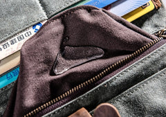 Canvas Leather Long Wallets for men Bifold Vintage Men Long Wallet