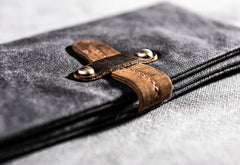 Canvas Leather Long Wallets for men Bifold Vintage Men Long Wallet