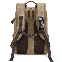 CANVAS WATERPROOF MENS CANON CAMERA BACKPACK LARGE NIKON CAMERA BAG DSLR CAMERA BAG FOR MEN - iwalletsmen