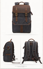 CANVAS WATERPROOF MENS CANON CAMERA BACKPACK LARGE NIKON CAMERA BAG DSLR CAMERA BAG FOR MEN - iwalletsmen